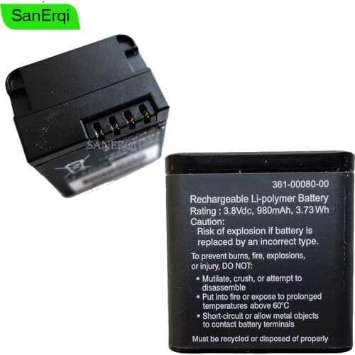 980mAh Rechargeable Li-Polymer Battery for Garmin Virb X, Virb X Compact, Virb XE 361-00080-00 Battery