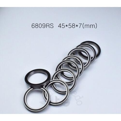 6809RS 45*58*7(mm) 1Piece bearing Rubber sealed bearing Thin wall bearing 6809 6809RS chrome steel bearing