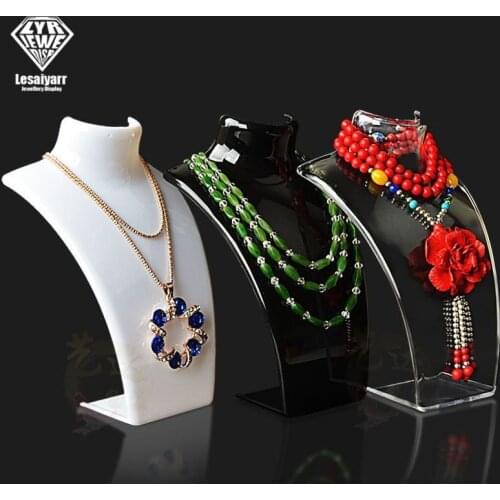 New and Hot Sale Three Colors 20*13.5*6cm Mannequin Necklace Jewelry Pendant Display Stand Holder Show Decorate Retail