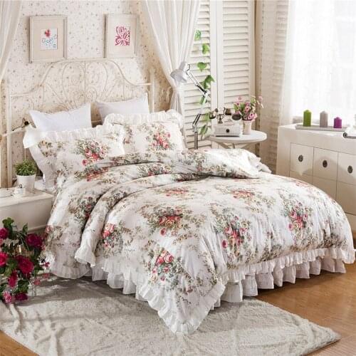 100% cotton bed linen for home Linens American pastoral style bedding set bed covers Quilt duvet cover set bedspread Pillowcase