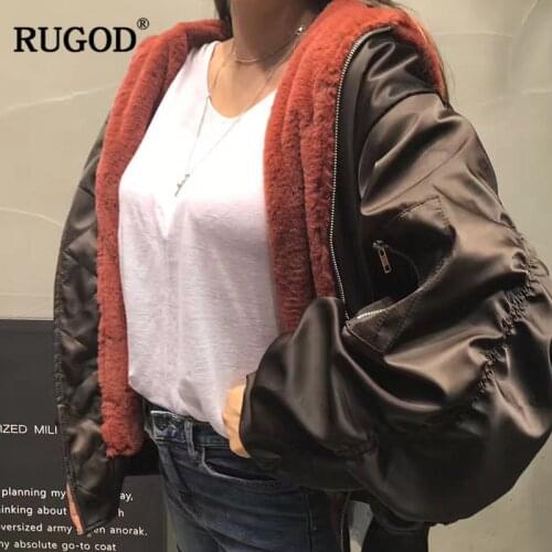RUGOD Fashion Warm Snow Wear Women Coat Long Sleeve Solid Jacket Coat Zipper Hooded Thick Winter Clothes abrigos mujer invierno
