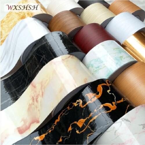 Waistline Self-Adhesive Water-Proof Wall Sticker Skirting Line Door Pocket Decoration For Kitchen Living Room Bathroom Bedroom