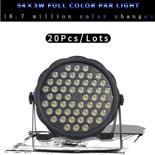 20pcs/lots 54*3w RGB Par Led With DMX512 Control Effect Stage Light 54x3W RGB 3 in 1 Wall Washer Light Staining Light