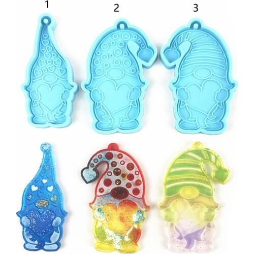 Nordic Gnome Keychain Resin Molds Pendant Mold Silicone Moulds for DIY Epoxy Resin Key Rings