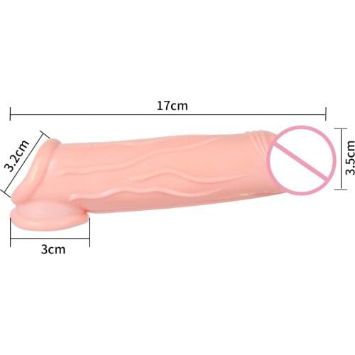 Penis Extension Sleeves For Men Silicone Penis Enlargement Sleeve Adult Sex Products Reusable Condom Cock Penis Sleeves Sex Toy