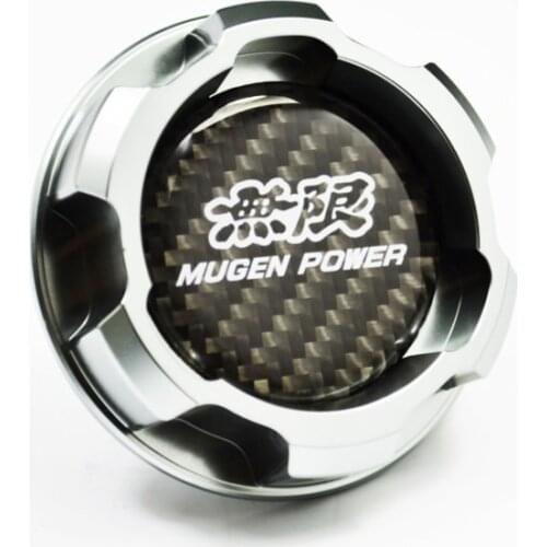 Carbon fiber logo Silver Aluminum ENGINE Oil Cap For Honda Accord SI Element ACURA INTEGRA S2000 PRELUDE CRV PRELUDE Civic Fit