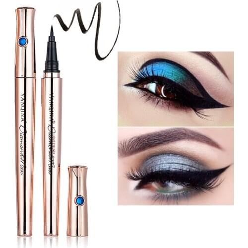 Yanqina yan qi na Cool Black Belt Drilling Eyeliner Not Smudge Quick-Dry Waterproof Liquid Eyeliner 8669