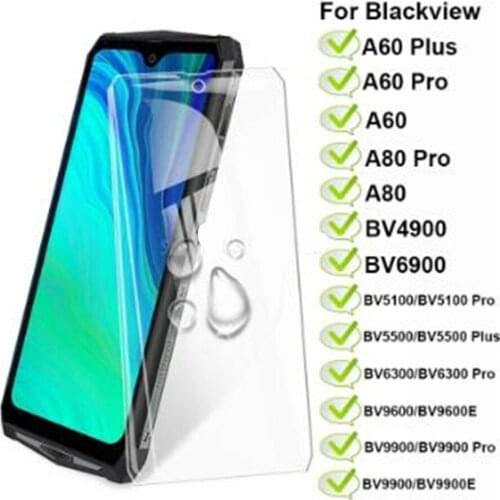 For Blackview BV4900 Glass Protector on Blackview BV9100 BV6100 BV9600E BV6900 BV6300 BV9900 BV5500 Plus Pro A60 A80 Pro Glass