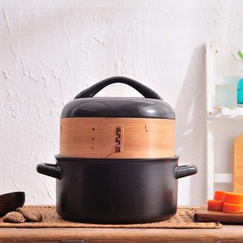 Japanese-style 4L Kitchen Household Heat-resistant Steamer Casserole Steamer Ceramic Stew Pot Open Flame Heat-resistant Soup Pot