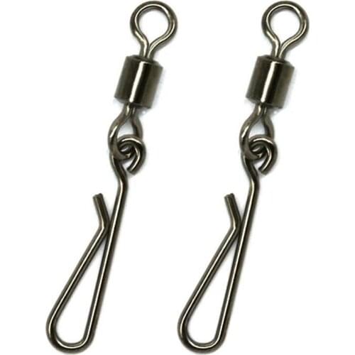 10/20/50pcs Fishing Swivels Connector 2#-10# Interlock Pin Snap Rolling Swivel For Fishhook Lure Carp Fishing Accessories