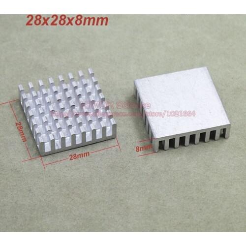 20pcs/lot) Aluminum White Heat Sink Heatsink Radiator 28mm*28mm*8mm For integrated circuit IC MOS Transistor
