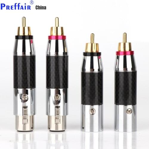 2XPreffair XLR 3 Pin Female to RCA male Audio Jack Adapter Plug Connector RCA Phono Male Plug Audio Interconnects