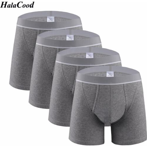 4Pcs/lot Brand High Elastic Casual Men Cotton Underwear Boxers Sexy Comfortable Boxers Men Shorts Pants Plus Size Panties Fat
