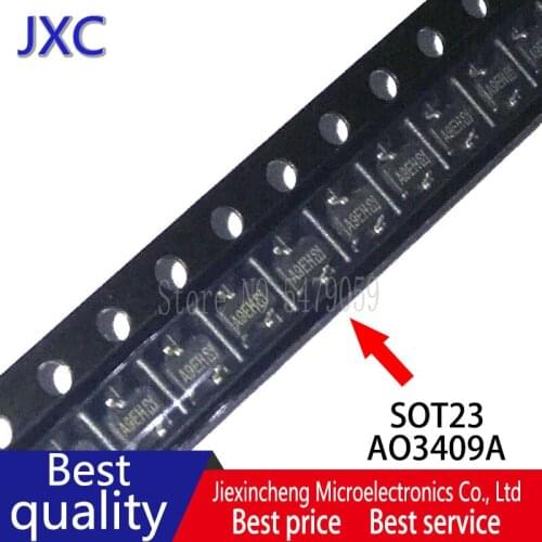 50PCS AO3409A AO3409 A9 -30V -2.6A MOSFET transistor New original
