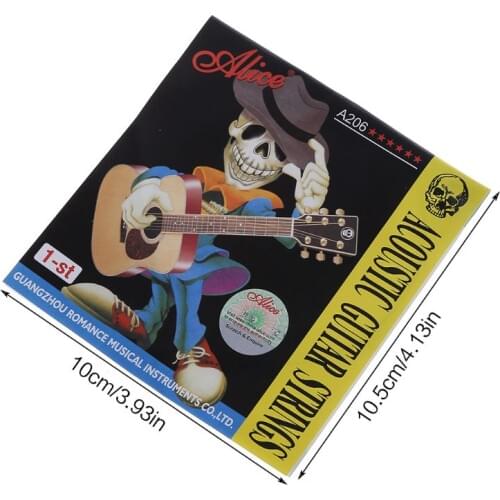 Stainless Steel Alice Acoustic Guitar String 1st E String 0.28mm 448D