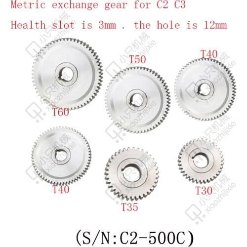 Free shipping 7 pcs mini lathe gears , metal Cutting Machine gears , Miniature lathe gear accessories C2 C3 exchange gear