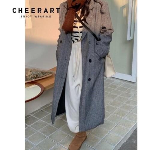 Женские серые пальто Cheerart China At AliExpress