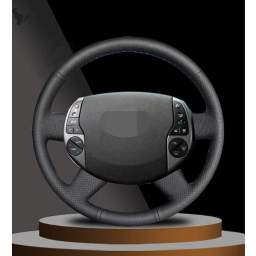 Hand-stitched Black Artificial Leather Steering Wheel Cover for Peugeot 408 /Peugeot 308