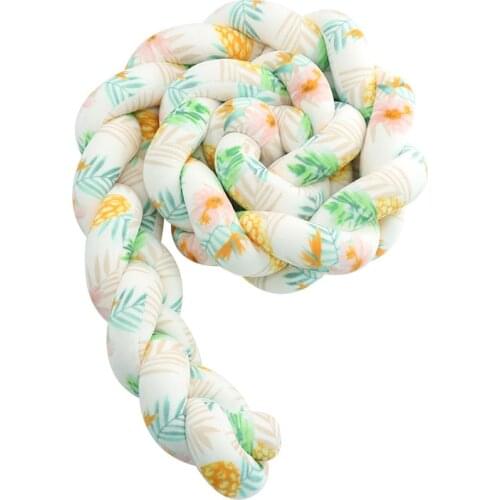 Baby Crib Cushion Bumpers Baby Weaving Safety Protection Washable Infant Stuff for Stroller Care 100cm