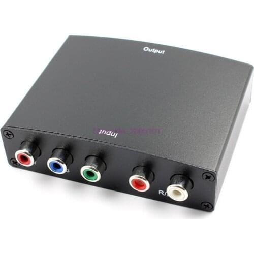 Dhl or fedex 20pcs RGB Component (YPbPr) Video + R/L Audio Adapter Converter HD TV to HDMI 1080P
