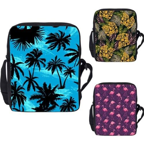 3D Print Singer Hawaii Shoulder Bags Women Zipper Canvas Fashion Hawaiian Back Pack Crossbody Bags for Children Teenage Rucksack