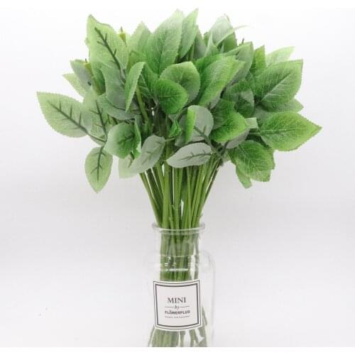 Wholesale 5pcs 32cm Leaf Scape Branches Artificial Bouquet For Wedding Living Room Balcony Home Decoration Simulation Flowers