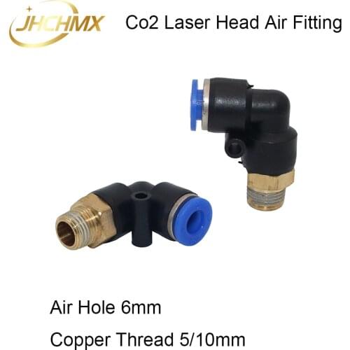 JHCHMX High Quality 10pcs/lot Co2 Laser Head Air Fitting Air Assist Air Adjuster for CO2 Laser Cutting Machines