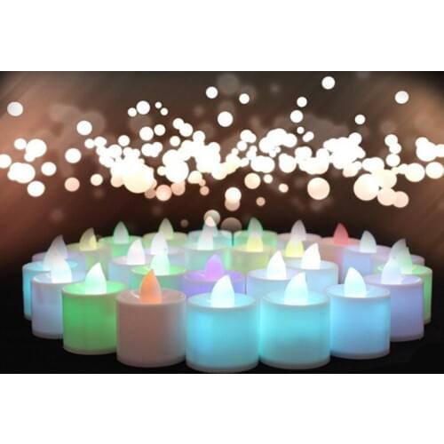 Candle LED Candles Decorative Flameless Battery Colorful Romantic Electronic Light Party Decorate velas decoraci n del hogar 15
