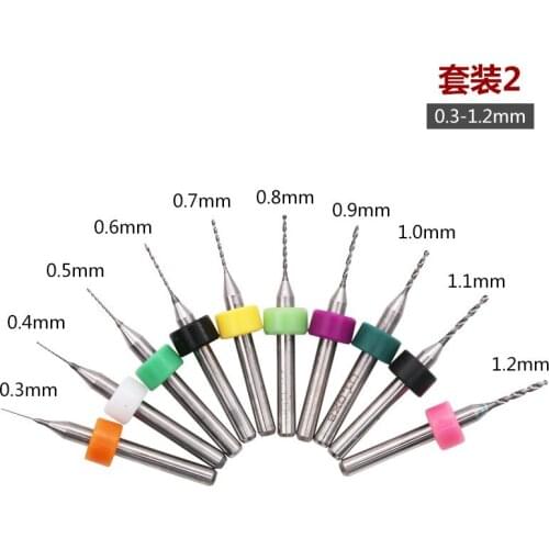 10pcs Mini PCB Drill Bit Hand Twist Drill for Drilling Printed Circuit Board CNC Machine Drill Bit Micro Carbide Amber Drill Bit