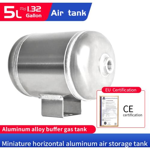 Jian Yue miniature horizontal aluminum air storage tank 5L air compressor aluminum alloy buffer air tank pressure vessel