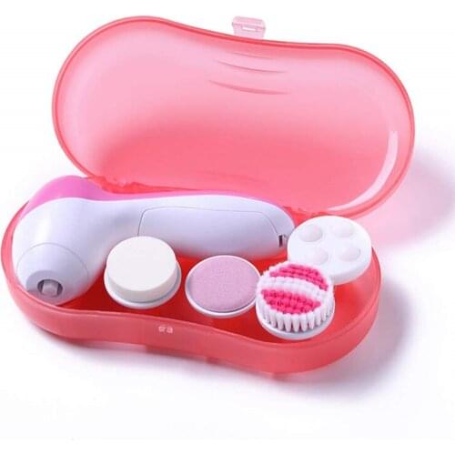 Multifunctional 4 In 1 Electric Cleansing Brush With Storage Box Cleansing Instrument For Facial Cleaning Washing Machine Tool