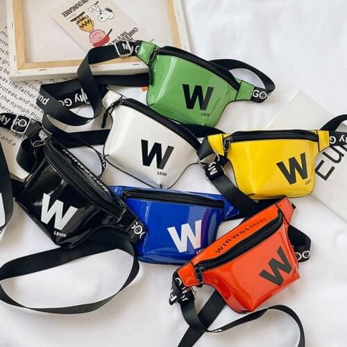 Fashion Style Children Wallet PU Leather Letter Pattern Mini Wallet Waist Packs Kids Messenger Bag Key Card Bag Kids Coin Purse