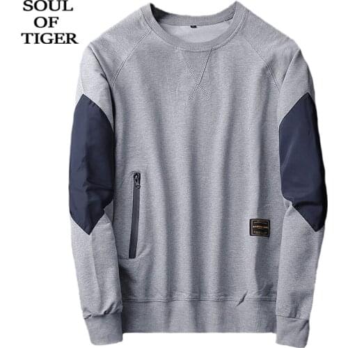 SOUL OF TIGER European New Luxury Designer Clothes Mens Vintage Punk Patchwork Hoodies Male Casual Loose Sweatshirts Plus Size