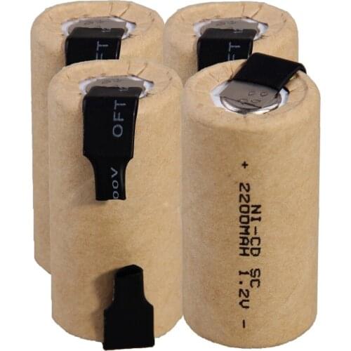 40 pcs SC 2200mah 1.2v battery NICD batteries for makita bosch B&D Hitachi metabo dewalt power tools for emergency lights