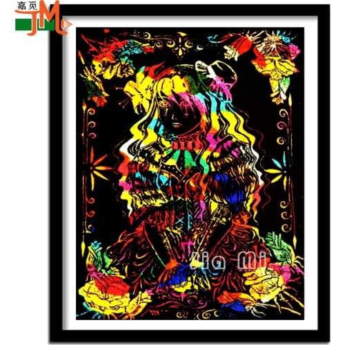 Full Square Round Drill 5D Diy Diamond Painting Colorful Girl Mosaic Diamond Embroidery Cartoon Princess Sale Rhinestones Kitsn