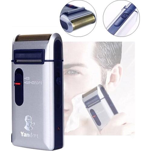 Portable Travel Reciprocating Shaver Electric Men Rechargeable Razor Trimmer Energy Saving