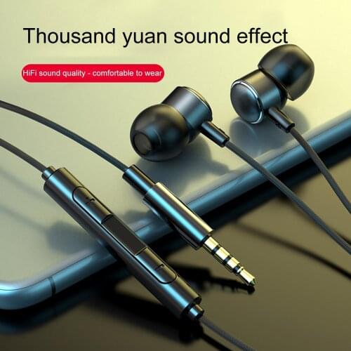 CARPRIE 3.5mm Wired Earphones In-ear Stereo Earbuds Noise Reduction Gaming Headset Universal Sports Wired Headphones With Mic