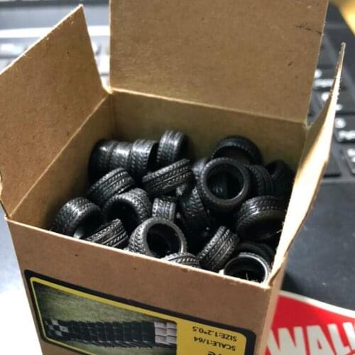 80Pcs/100pcs 1/43 1/64 Car Model Tires Scene Accessories Tire Skin Width 5/7mm Diameter 12/16mm 1:43/1:64 Spare Parts