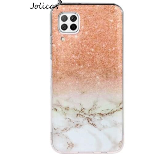 Rose Gold Soft TPU Cases For telefon Huawei P40 Mem Cases Capa Huawei phone case Honor 8A P40 Lite 8S Nova 6 SE 8X E 8C 5G Pro