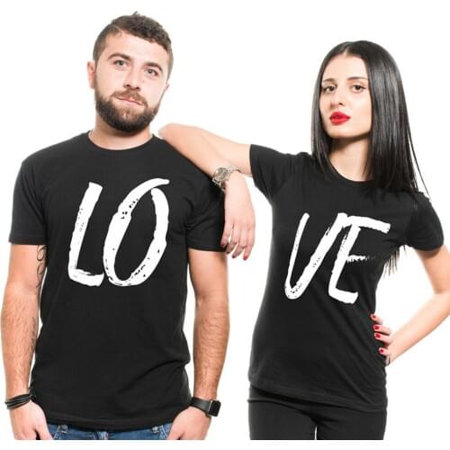 LOVE Couple Matching shirts Mens shirt Womens fit T-shirt Husband Wife Girlfriend Boyfriend Couple LO VE tees shirts tops