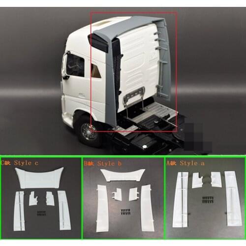 Spoiler Upgrade for 1/14 Tamiya RC Truck Trailer Tipper Volvo FH16 750 56360 Car Diy Parts