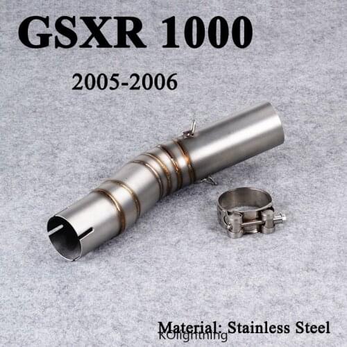 2005 2006 Silp on for Suzuki GSX-R1000 Motorcycle Middle Connecting Pipe Modified Stainless Steel Exhaust System