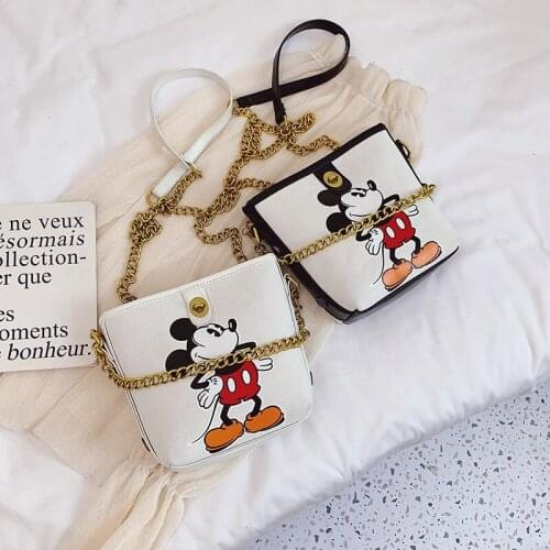 Fashion Womens Crossbody Bag Designer New Canvas Mickey Bags Trendy Brand Girls Bag One Shoulder Crossbody Bag Summer Chain Bag