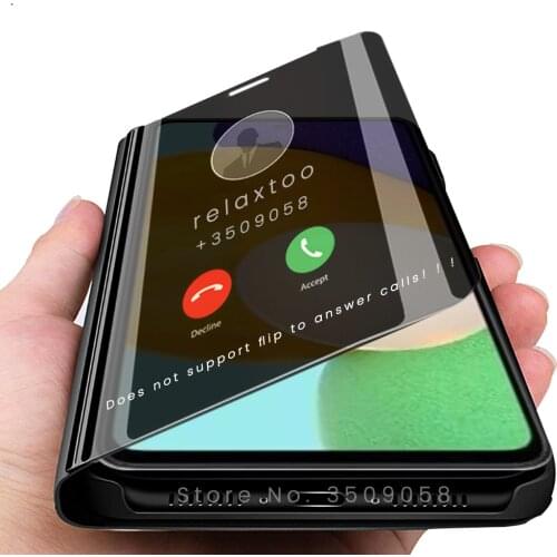 Smart mirror magnetic stand flip case for samsung galaxy a02 a02s a12 a32 a42 a52 a72 coque fundas on samsun a 12 32 42 52 72