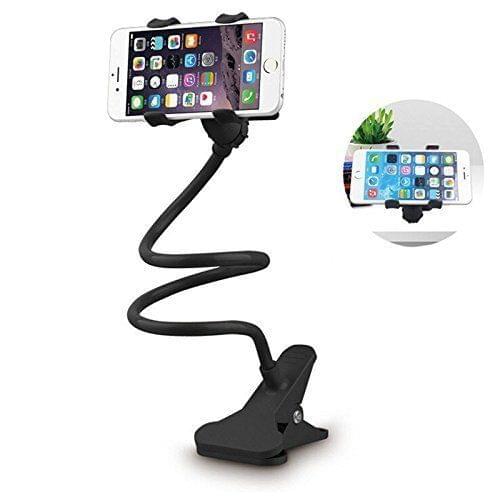 360 degree Rotating Universal Flexible Long Arms Cell Phone Holder Mount balck
