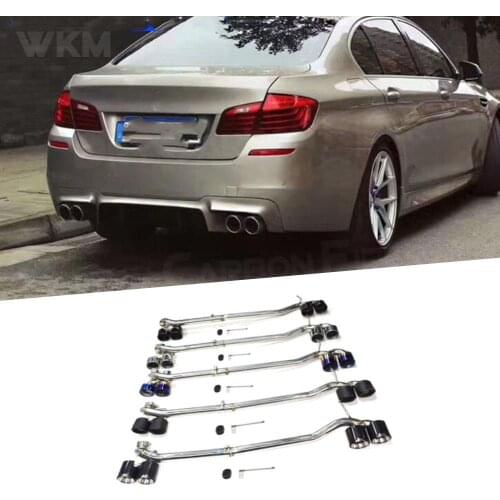 Rear Exhaust Tips Muffler Pipes Tips fit for BMW 5 Series F10 F18 changed to M5 bumper Car Accessories Exhaust Tail Throat