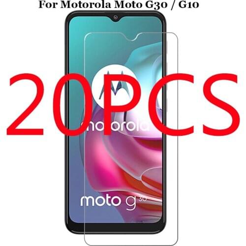 20PCS Safety Full Glue Tempered Glass On For Motorola Moto G30 G40 Protective Film Screen Protector For Moto G10 G60 Guard