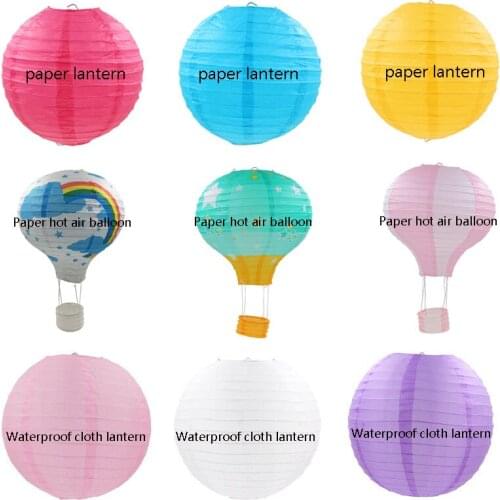 1Pc Hot Air Balloon Paper Lantern Chinese Hollow out Lanterns Cloth Lantern outdoor waterproof Birthday Wedding Party Decoration