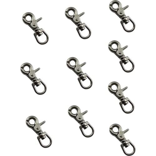 10pcs Stainless Steel 316 Metal Buckle Bag Clasps Lobster Swivel Trigger Clips Snap Hook for DIY Decor Accessories Keychain Part