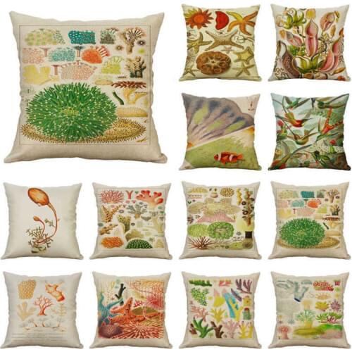 18'' inch Waist Home Cover Covers Cushion Decor Plant PillowCase Sofa Vintage Pillow